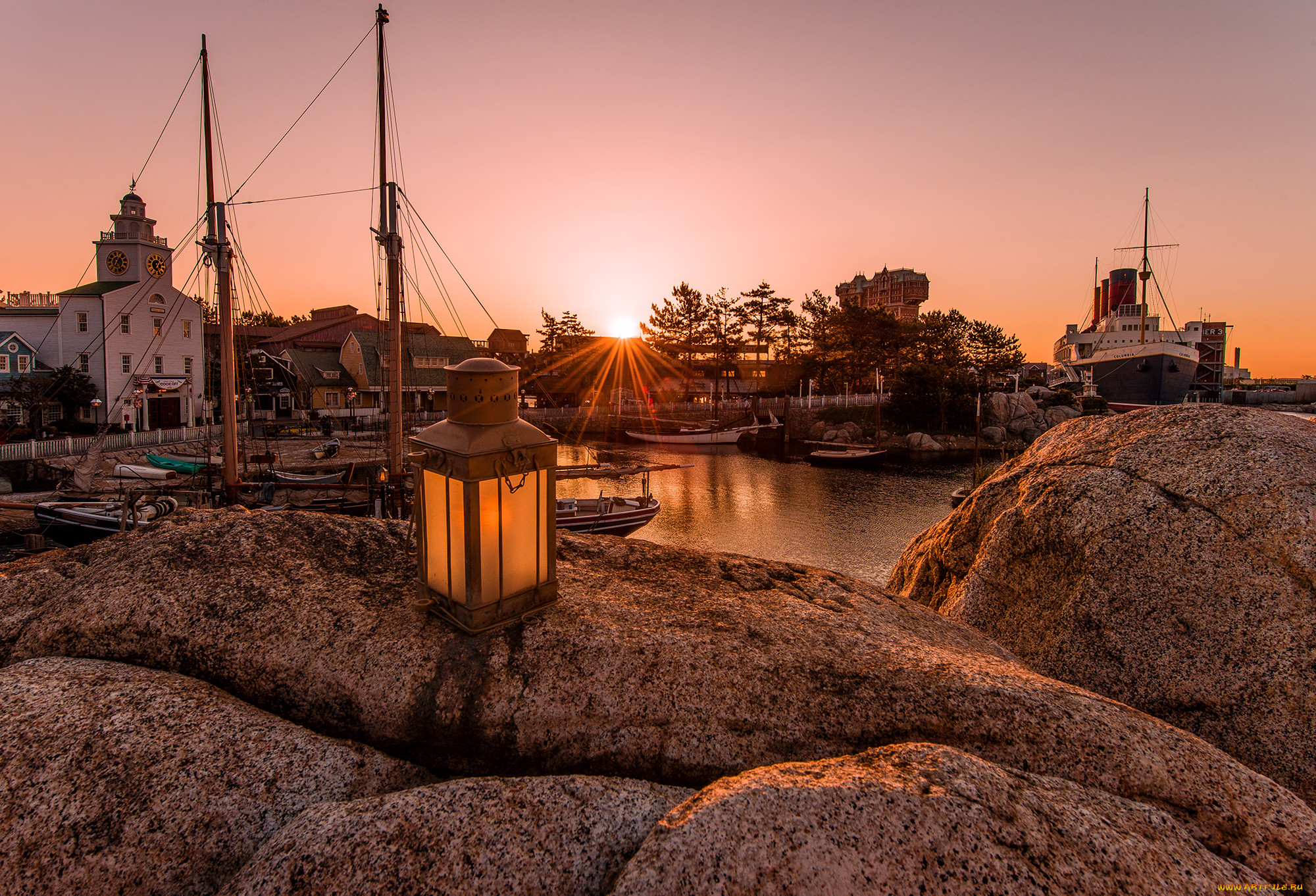 sunrise over cape cod in tokyo disneysea, , , , , , , 